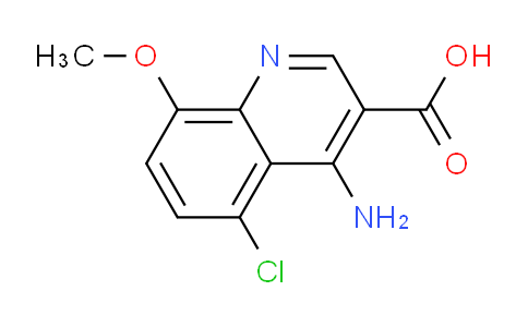 CAS No. 1242260-17-8, 4-Amino-5-chloro-8-methoxyquinoline-3-carboxylic acid