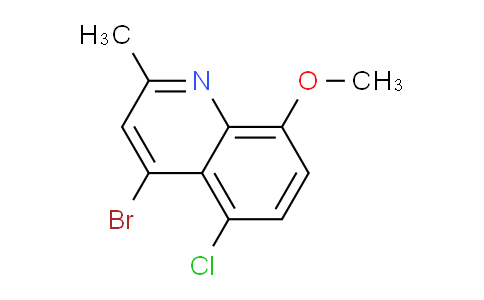 CAS No. 1189107-55-8, 4-Bromo-5-chloro-8-methoxy-2-methylquinoline