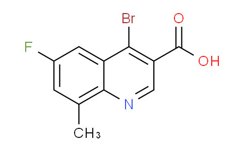 CAS No. 1378259-52-9, 4-Bromo-6-fluoro-8-methylquinoline-3-carboxylic acid