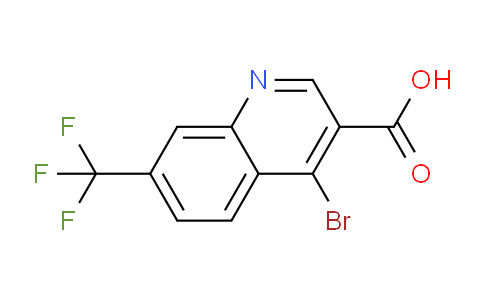 CAS No. 1378261-06-3, 4-Bromo-7-(trifluoromethyl)quinoline-3-carboxylic acid
