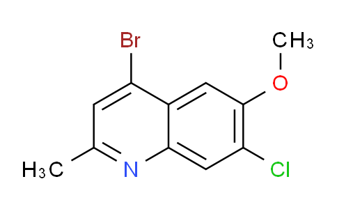 CAS No. 1378260-27-5, 4-Bromo-7-chloro-6-methoxy-2-methylquinoline