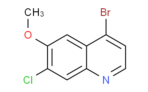 CAS No. 1378255-29-8, 4-Bromo-7-chloro-6-methoxyquinoline