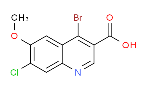 CAS No. 1378261-01-8, 4-Bromo-7-chloro-6-methoxyquinoline-3-carboxylic acid