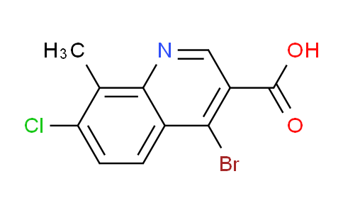 CAS No. 1378254-99-9, 4-Bromo-7-chloro-8-methylquinoline-3-carboxylic acid