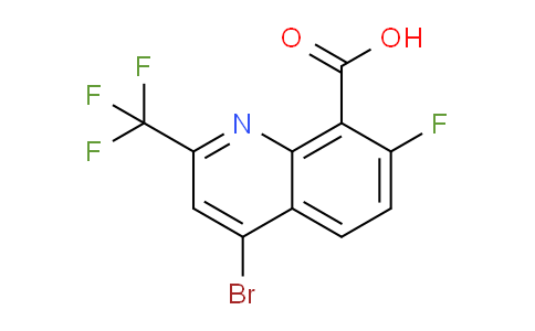 CAS No. 587886-25-7, 4-Bromo-7-fluoro-2-(trifluoromethyl)quinoline-8-carboxylic acid