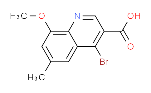 CAS No. 1378259-80-3, 4-Bromo-8-methoxy-6-methylquinoline-3-carboxylic acid