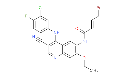CAS No. 361162-96-1, 4-Bromo-N-(4-((3-chloro-4-fluorophenyl)amino)-3-cyano-7-ethoxyquinolin-6-yl)but-2-enamide