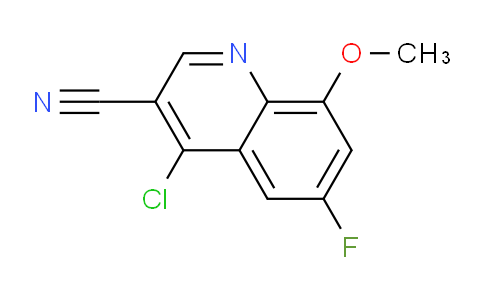 CAS No. 1247810-29-2, 4-Chloro-6-fluoro-8-methoxyquinoline-3-carbonitrile