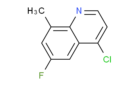 CAS No. 1065093-47-1, 4-Chloro-6-fluoro-8-methylquinoline