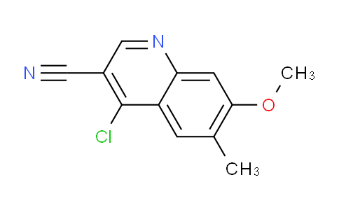 CAS No. 1259017-80-5, 4-Chloro-7-methoxy-6-methylquinoline-3-carbonitrile