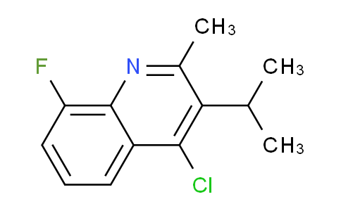 CAS No. 1343392-03-9, 4-Chloro-8-fluoro-3-isopropyl-2-methylquinoline