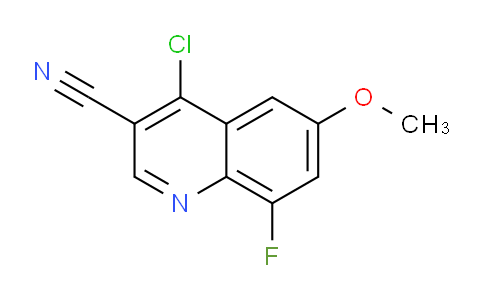 CAS No. 1823500-08-8, 4-Chloro-8-fluoro-6-methoxyquinoline-3-carbonitrile