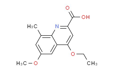 CAS No. 1351793-97-9, 4-Ethoxy-6-methoxy-8-methylquinoline-2-carboxylic acid