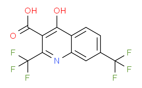 CAS No. 75999-57-4, 4-Hydroxy-2,7-bis(trifluoromethyl)quinoline-3-carboxylic acid