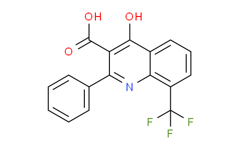 CAS No. 64321-97-7, 4-Hydroxy-2-phenyl-8-(trifluoromethyl)quinoline-3-carboxylic acid