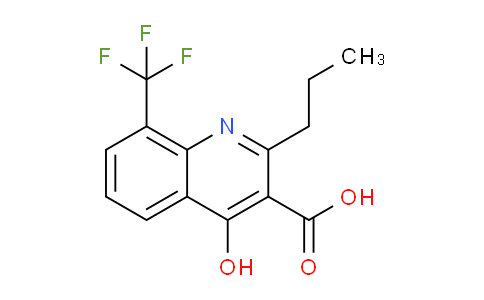 CAS No. 64321-80-8, 4-Hydroxy-2-propyl-8-(trifluoromethyl)quinoline-3-carboxylic acid