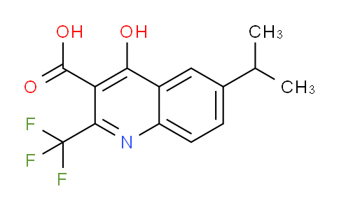 CAS No. 75999-65-4, 4-Hydroxy-6-isopropyl-2-(trifluoromethyl)quinoline-3-carboxylic acid