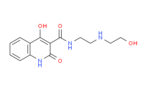 CAS No. 436088-79-8, 4-Hydroxy-N-(2-((2-hydroxyethyl)amino)ethyl)-2-oxo-1,2-dihydroquinoline-3-carboxamide