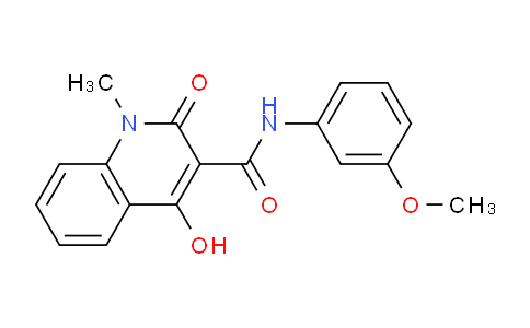 CAS No. 303093-34-7, 4-Hydroxy-N-(3-methoxyphenyl)-1-methyl-2-oxo-1,2-dihydroquinoline-3-carboxamide