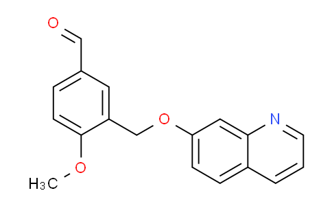 CAS No. 1338495-12-7, 4-Methoxy-3-((quinolin-7-yloxy)methyl)benzaldehyde