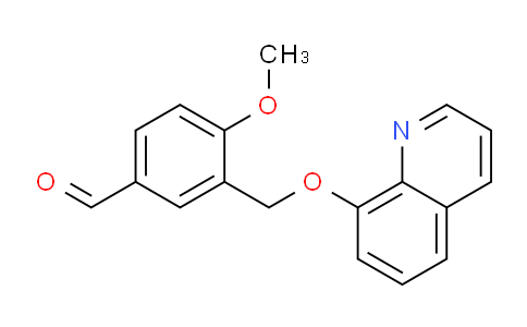 CAS No. 438530-70-2, 4-Methoxy-3-((quinolin-8-yloxy)methyl)benzaldehyde