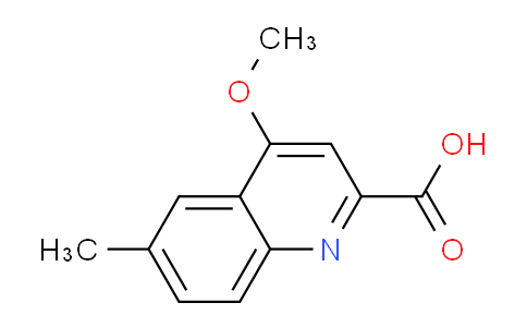 CAS No. 1351825-79-0, 4-Methoxy-6-methylquinoline-2-carboxylic acid