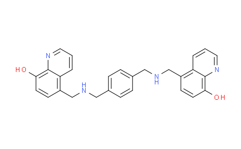 CAS No. 918907-58-1, 5,5'-(((1,4-Phenylenebis(methylene))bis(azanediyl))bis(methylene))bis(quinolin-8-ol)