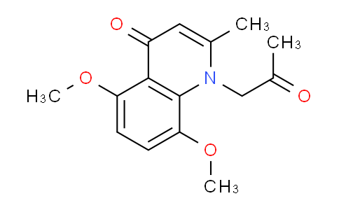 CAS No. 1209688-77-6, 5,8-Dimethoxy-2-methyl-1-(2-oxopropyl)quinolin-4(1H)-one