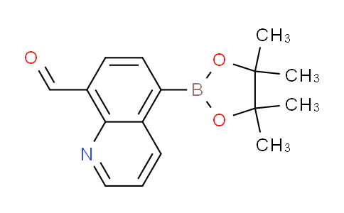 CAS No. 1310383-99-3, 5-(4,4,5,5-Tetramethyl-1,3,2-dioxaborolan-2-yl)quinoline-8-carbaldehyde