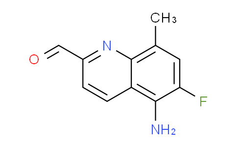 CAS No. 1420793-04-9, 5-Amino-6-fluoro-8-methylquinoline-2-carbaldehyde