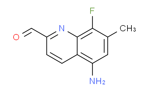 CAS No. 1420794-22-4, 5-Amino-8-fluoro-7-methylquinoline-2-carbaldehyde