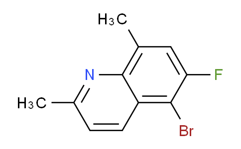 CAS No. 1420794-11-1, 5-Bromo-6-fluoro-2,8-dimethylquinoline