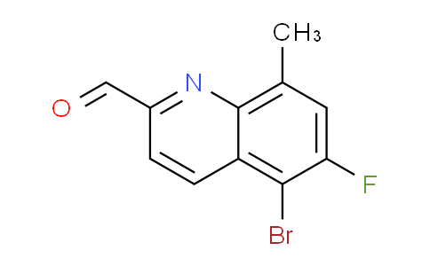 CAS No. 1420793-29-8, 5-Bromo-6-fluoro-8-methylquinoline-2-carbaldehyde