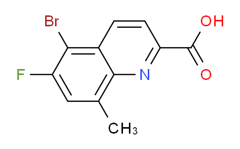 CAS No. 1420792-15-9, 5-Bromo-6-fluoro-8-methylquinoline-2-carboxylic acid