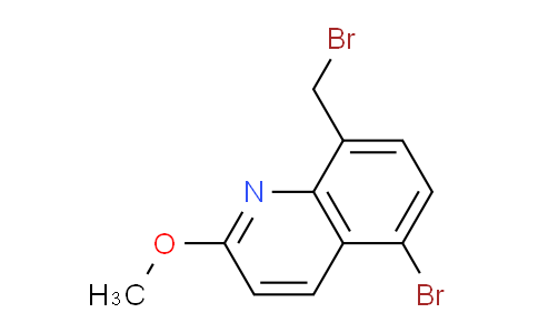 CAS No. 885687-81-0, 5-Bromo-8-(bromomethyl)-2-methoxyquinoline