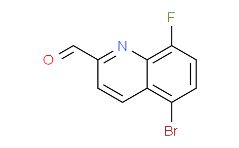 CAS No. 1420793-03-8, 5-Bromo-8-fluoroquinoline-2-carbaldehyde