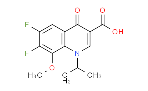 CAS No. 874482-59-4, 6,7-Difluoro-1-isopropyl-8-methoxy-4-oxo-1,4-dihydroquinoline-3-carboxylic acid