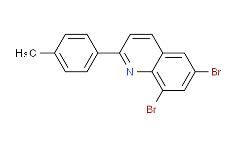CAS No. 860789-73-7, 6,8-Dibromo-2-(p-tolyl)quinoline