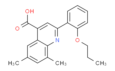 CAS No. 932928-90-0, 6,8-Dimethyl-2-(2-propoxyphenyl)quinoline-4-carboxylic acid