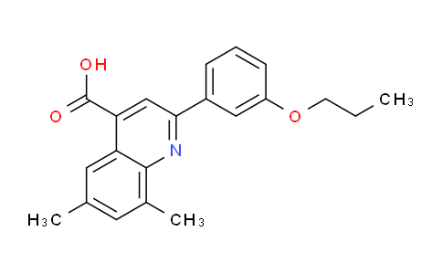 CAS No. 895932-30-6, 6,8-Dimethyl-2-(3-propoxyphenyl)quinoline-4-carboxylic acid