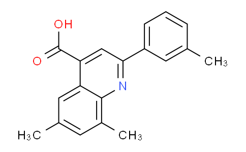 CAS No. 438228-13-8, 6,8-Dimethyl-2-(m-tolyl)quinoline-4-carboxylic acid