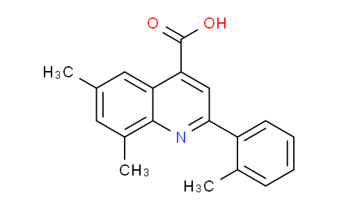 CAS No. 725687-84-3, 6,8-Dimethyl-2-(o-tolyl)quinoline-4-carboxylic acid