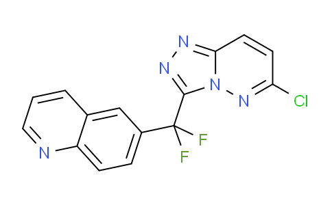 CAS No. 1151800-43-9, 6-((6-Chloro-[1,2,4]triazolo[4,3-b]pyridazin-3-yl)difluoromethyl)quinoline