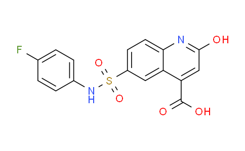 CAS No. 519152-68-2, 6-(N-(4-Fluorophenyl)sulfamoyl)-2-hydroxyquinoline-4-carboxylic acid