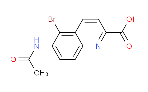 CAS No. 1142190-69-9, 6-Acetamido-5-bromoquinoline-2-carboxylic acid