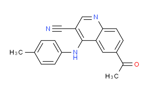 CAS No. 1956331-65-9, 6-Acetyl-4-(p-tolylamino)quinoline-3-carbonitrile