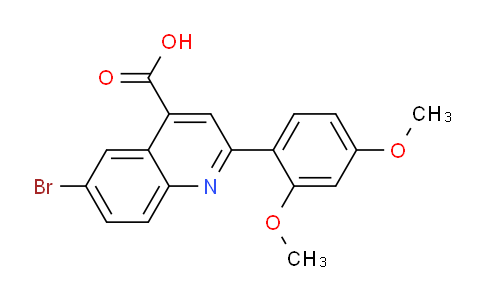 CAS No. 351329-40-3, 6-Bromo-2-(2,4-dimethoxyphenyl)quinoline-4-carboxylic acid