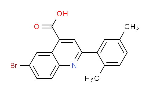 CAS No. 371136-06-0, 6-Bromo-2-(2,5-dimethylphenyl)quinoline-4-carboxylic acid