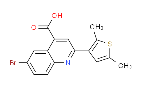 CAS No. 350999-86-9, 6-Bromo-2-(2,5-dimethylthiophen-3-yl)quinoline-4-carboxylic acid