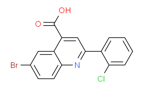 CAS No. 445289-24-7, 6-Bromo-2-(2-chloro-phenyl)-quinoline-4-carboxylic acid